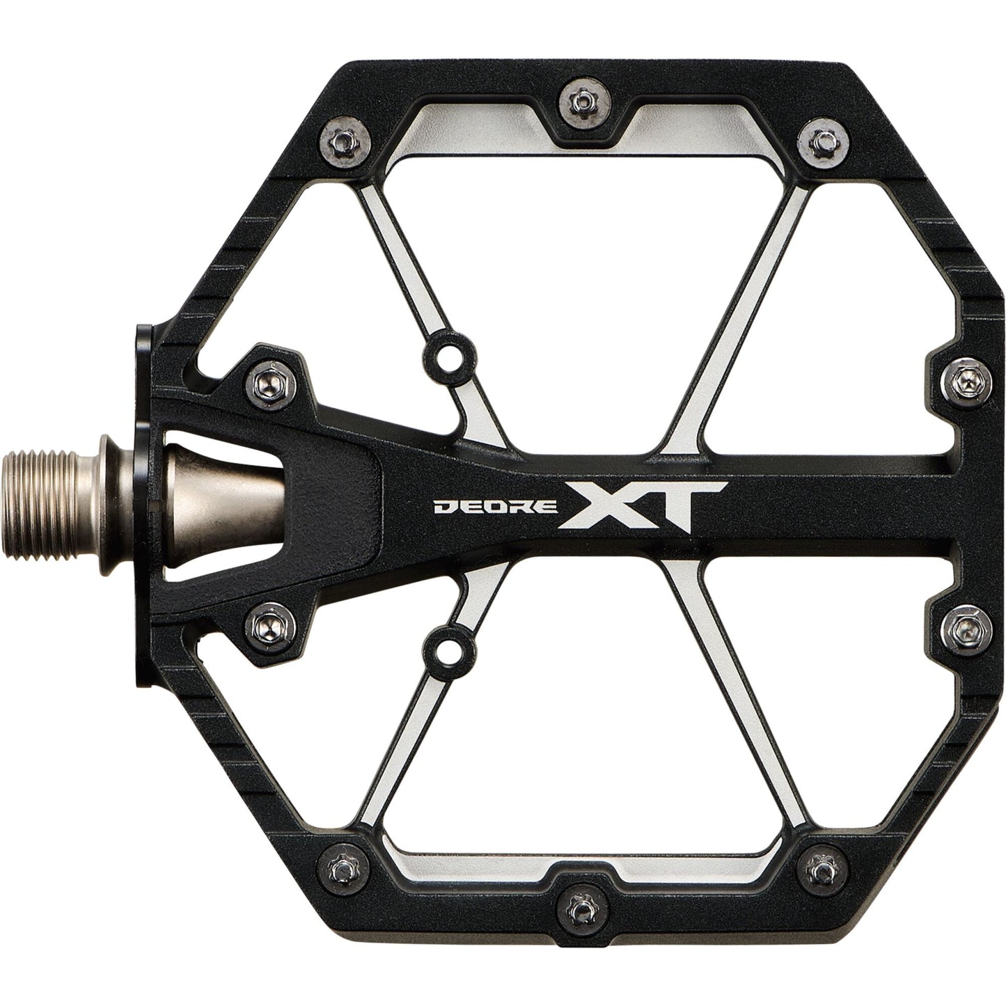 Shimano Deore XT MTB flat pedals, black