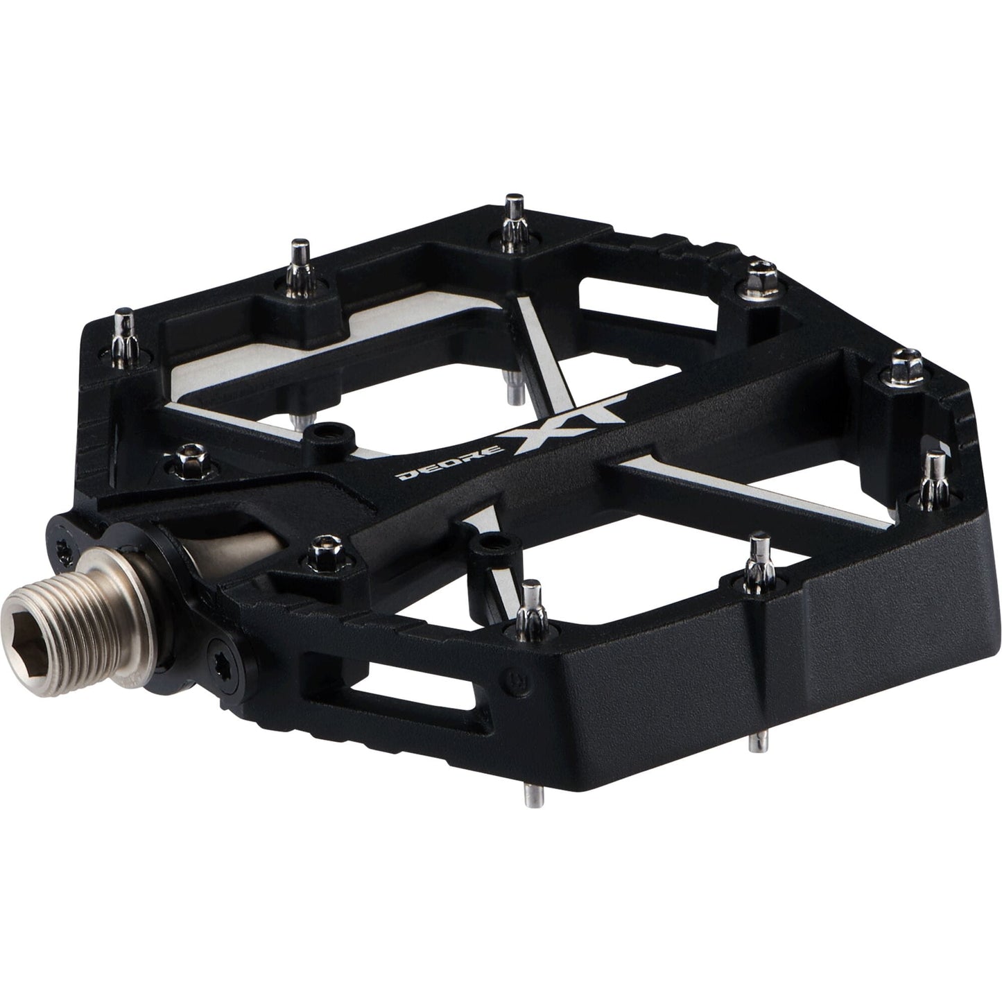 Shimano Deore XT MTB flat pedals, black